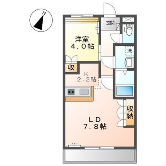 SHANGRI-LA(1LDK/2階)の間取り写真