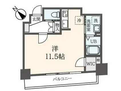 ユービエイト(ワンルーム/4階)の間取り写真