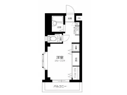 コンフォートK(1K/1階)の間取り写真