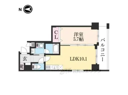 ベラジオ雅び四条通2501(1LDK/5階)の間取り写真
