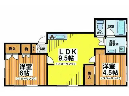 ストークハイツ西永福(2LDK/1階)の間取り写真