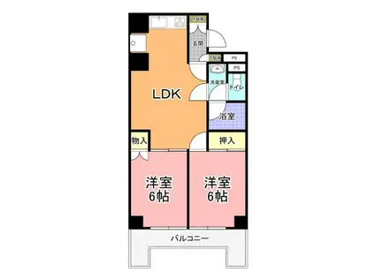 新日本ロイヤルレジデンス(2LDK/3階)の間取り写真