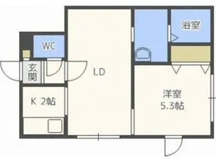 ルミネ栄通(1LDK/2階)の間取り写真