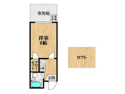 HOLY CITYII(1K/1階)の間取り写真