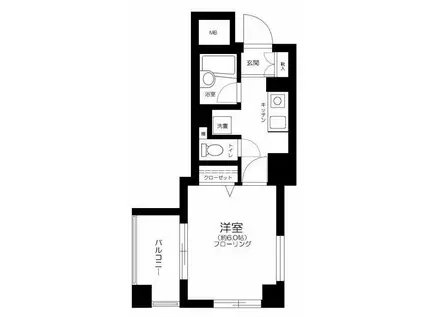 メインステージ護国寺II(1K/2階)の間取り写真