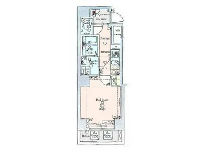 XEBEC滝野川(1K/2階)の間取り写真