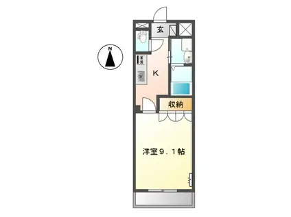 ロイヤル木の家 II番館(1K/3階)の間取り写真