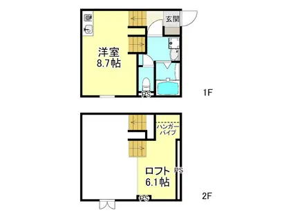 KALOT LIL(ワンルーム/2階)の間取り写真