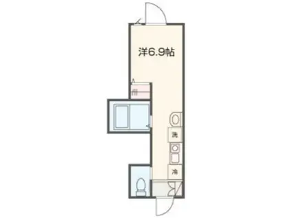 MELLAS久我山(ワンルーム/2階)の間取り写真