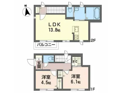 ラシエスタ(2LDK/1階)の間取り写真