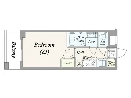SUNROCK(1K/7階)の間取り写真
