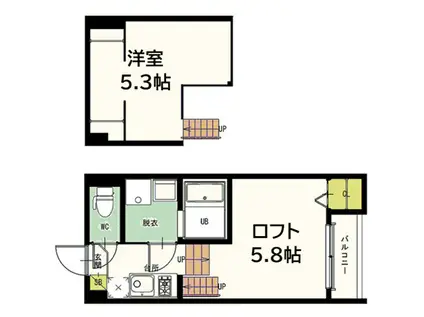 LESPACE CHOUETTE(1K/1階)の間取り写真