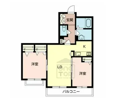 GRAN FTERA桜の町(2LDK/2階)の間取り写真