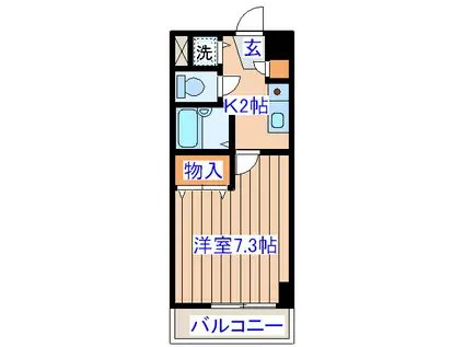 エストゥディオ(1K/3階)の間取り写真