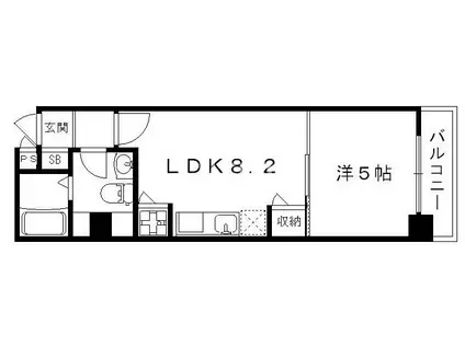 MORE七条(1LDK/4階)の間取り写真