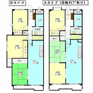 OHSADAハイツ上野公園(3LDK/3階)の間取り写真