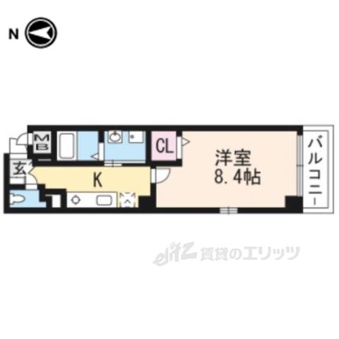 サザン 京央(1K/7階)の間取り写真