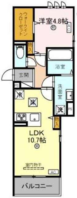 LA・FELICE(1LDK/1階)の間取り写真