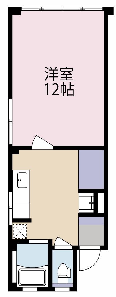 田内マンション(1DK/3階)の間取り写真