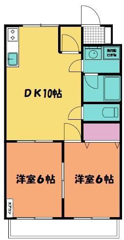 キャッスルEMIKO(2LDK/1階)の間取り写真