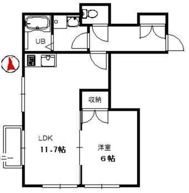 コレクティブハウス悠遊館(1LDK/1階)の間取り写真