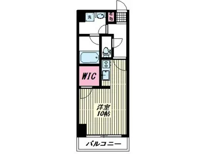 オーロラ三田(ワンルーム/8階)の間取り写真