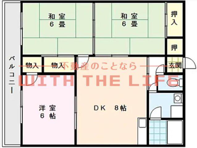 イーストハイツ高崎(3DK/5階)の間取り写真