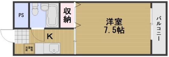 アルフィーネ厚生町(1K/6階)の間取り写真