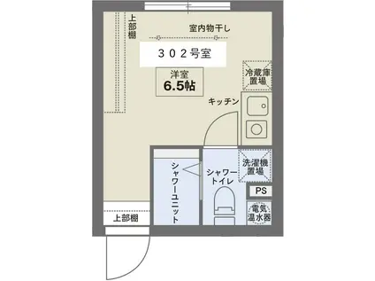 COCOFLAT笹塚III(ワンルーム/3階)の間取り写真