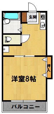メゾンクラージュ(1DK/3階)の間取り写真