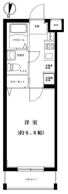 グランフォース高円寺(1K/3階)の間取り写真
