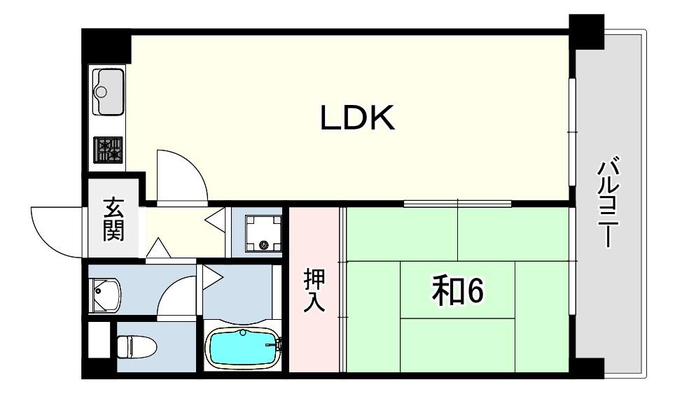 LAPIS(1LDK/1階)の間取り写真