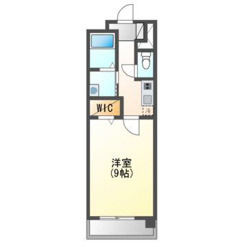 PROUDEAR(1K/6階)の間取り写真