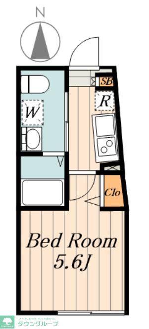 SENKAWA RESIDENCE(1K/1階)の間取り写真