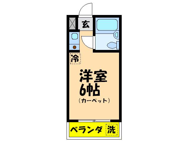 WISTERIA COURT(ワンルーム/4階)の間取り写真