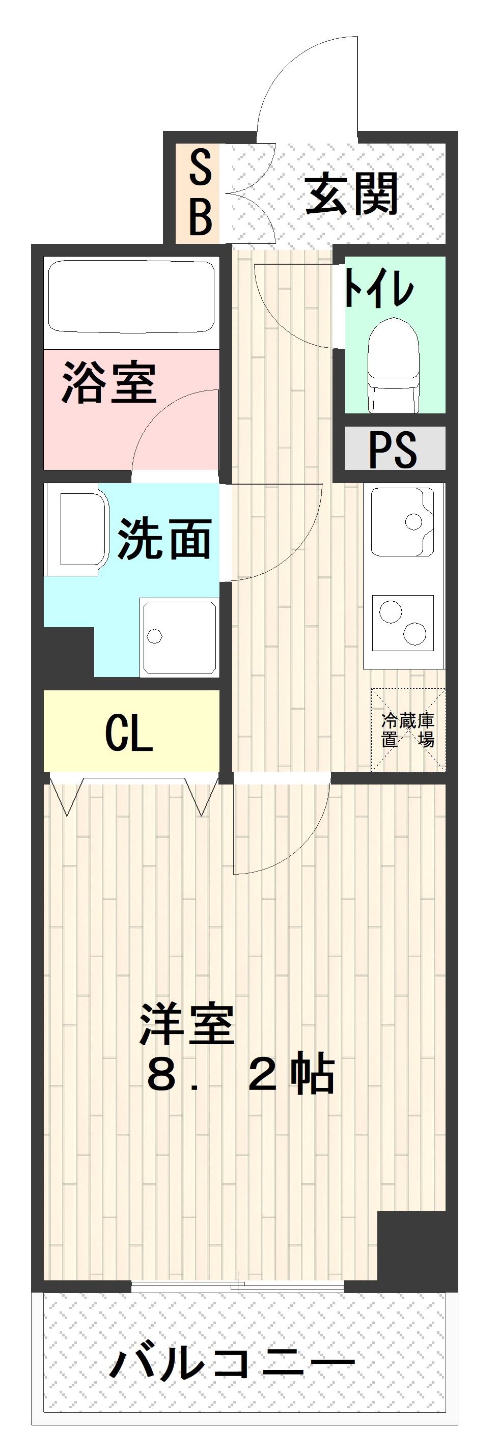 ボンニ―元町(1K/7階)の間取り写真