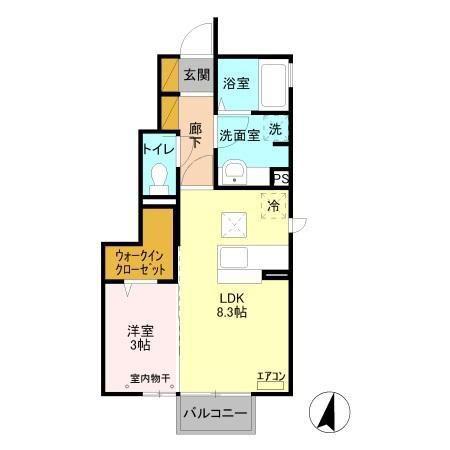 リッツハウスE-AKATSUKA(1LDK/1階)の間取り写真