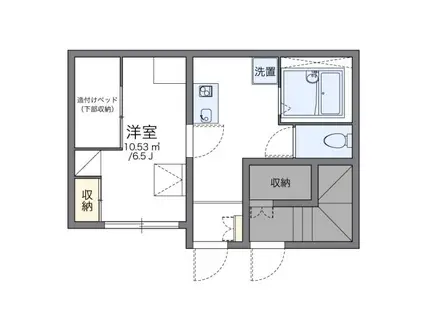 レオパレスメロディーベルIII(1K/1階)の間取り写真