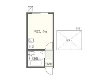 R-鎌倉(1K/1階)の間取り写真