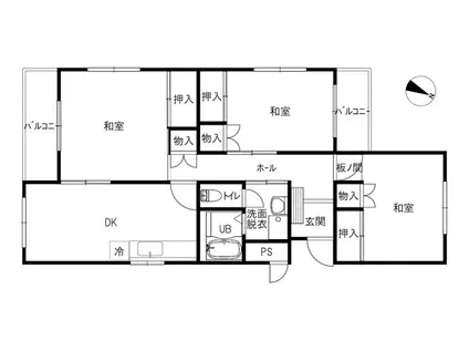 TRUST SQUARE(3DK/1階)の間取り写真