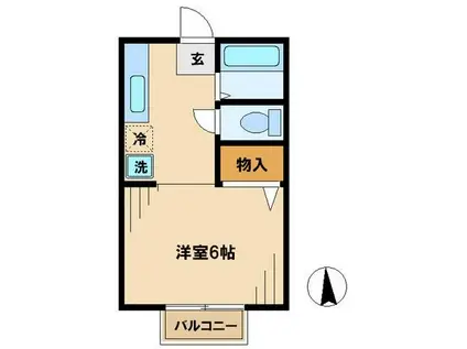 マミーコーポ(1K/1階)の間取り写真