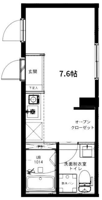 ザ・ジェミニス池袋(ワンルーム/2階)の間取り写真