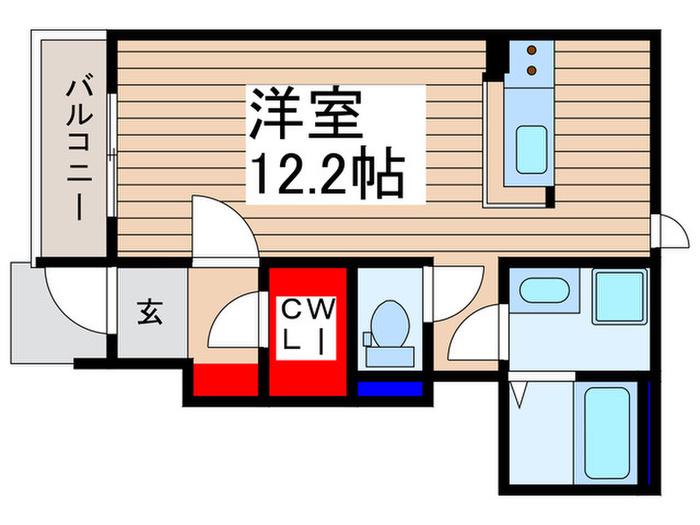 リヴェール上ノ原(ワンルーム/1階)の間取り写真