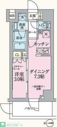 ARKMARK板橋大山(2K/1階)の間取り写真
