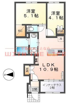ユニバース(2LDK/1階)の間取り写真