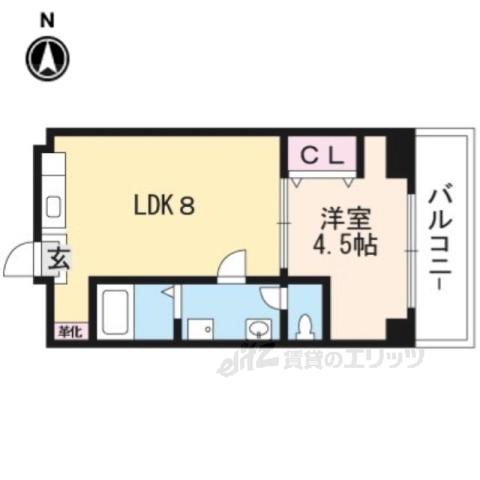 PRECIOUS ONE(1DK/1階)の間取り写真