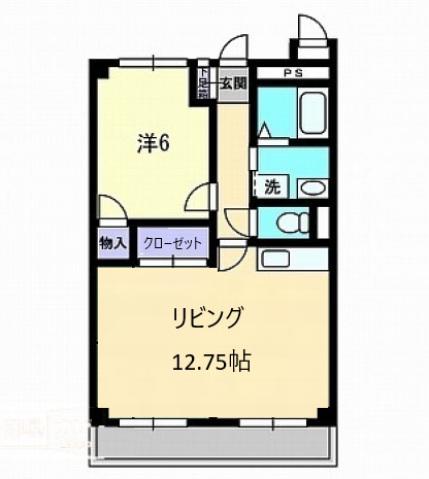 メゾンド屋島II(1LDK/2階)の間取り写真