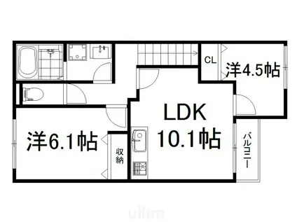 リオグランデ(2LDK/2階)の間取り写真