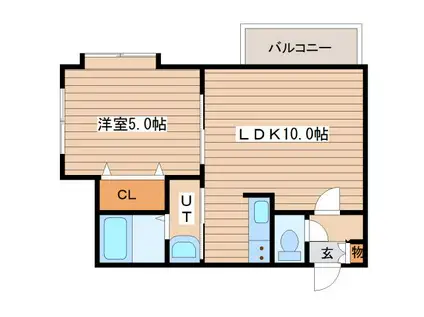 NOVA24軒(1LDK/3階)の間取り写真