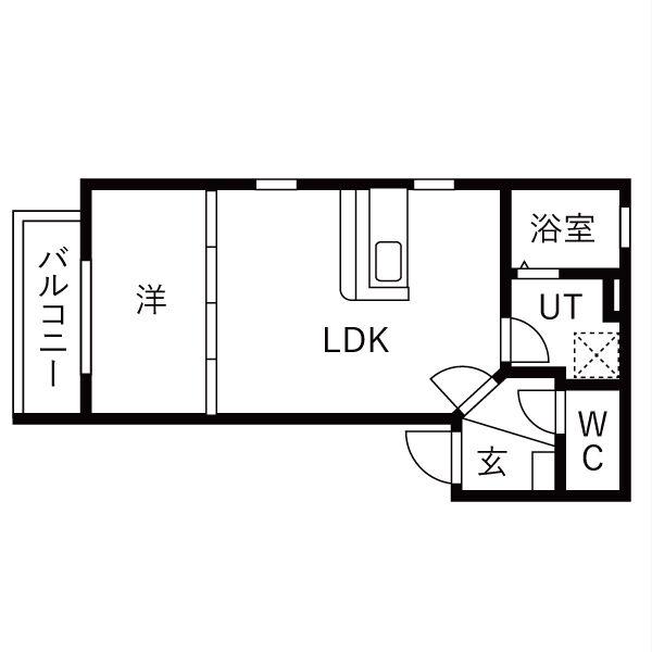 GRAND CHARIOT(1LDK/3階)の間取り写真